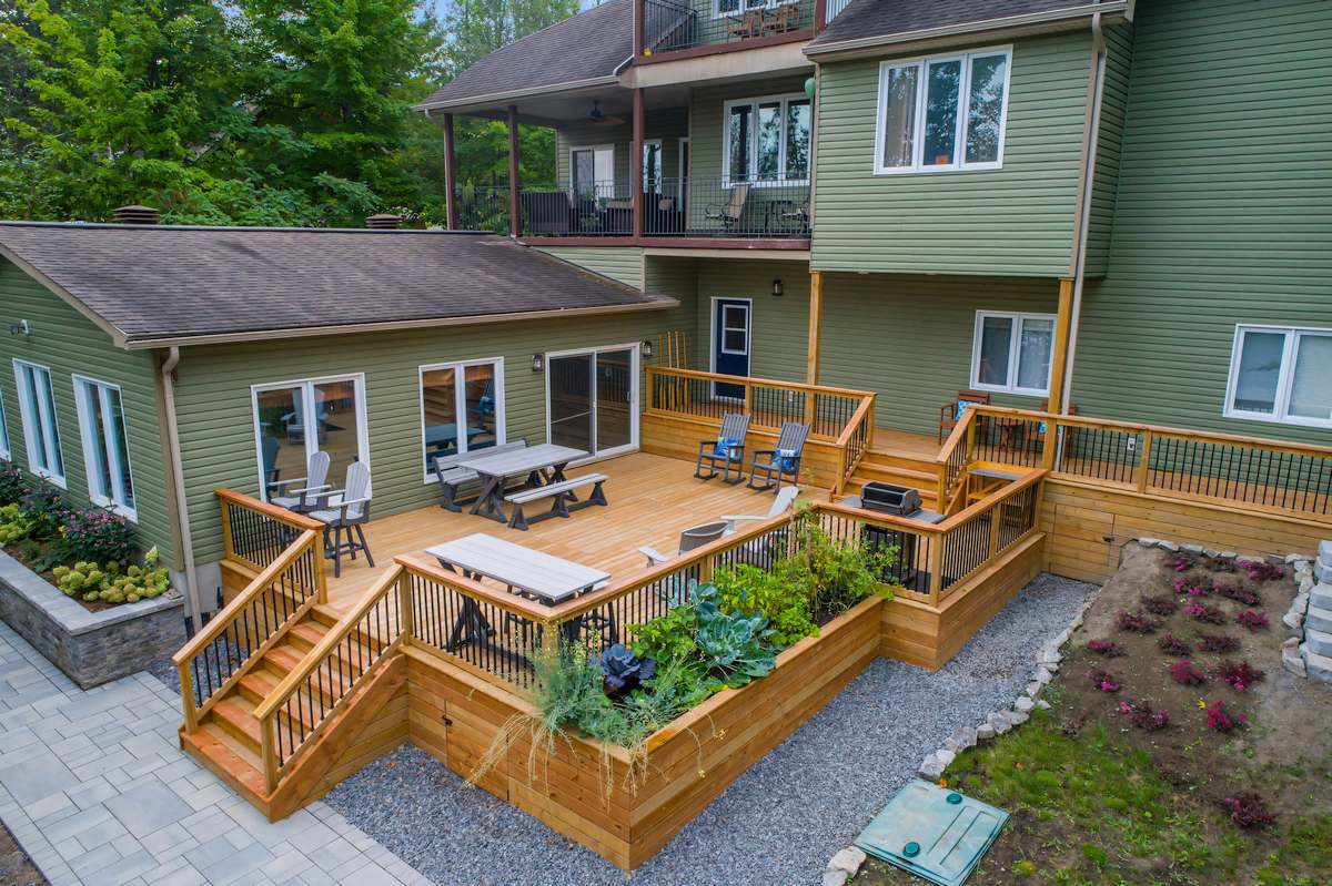 Pea Gravel Around Decking