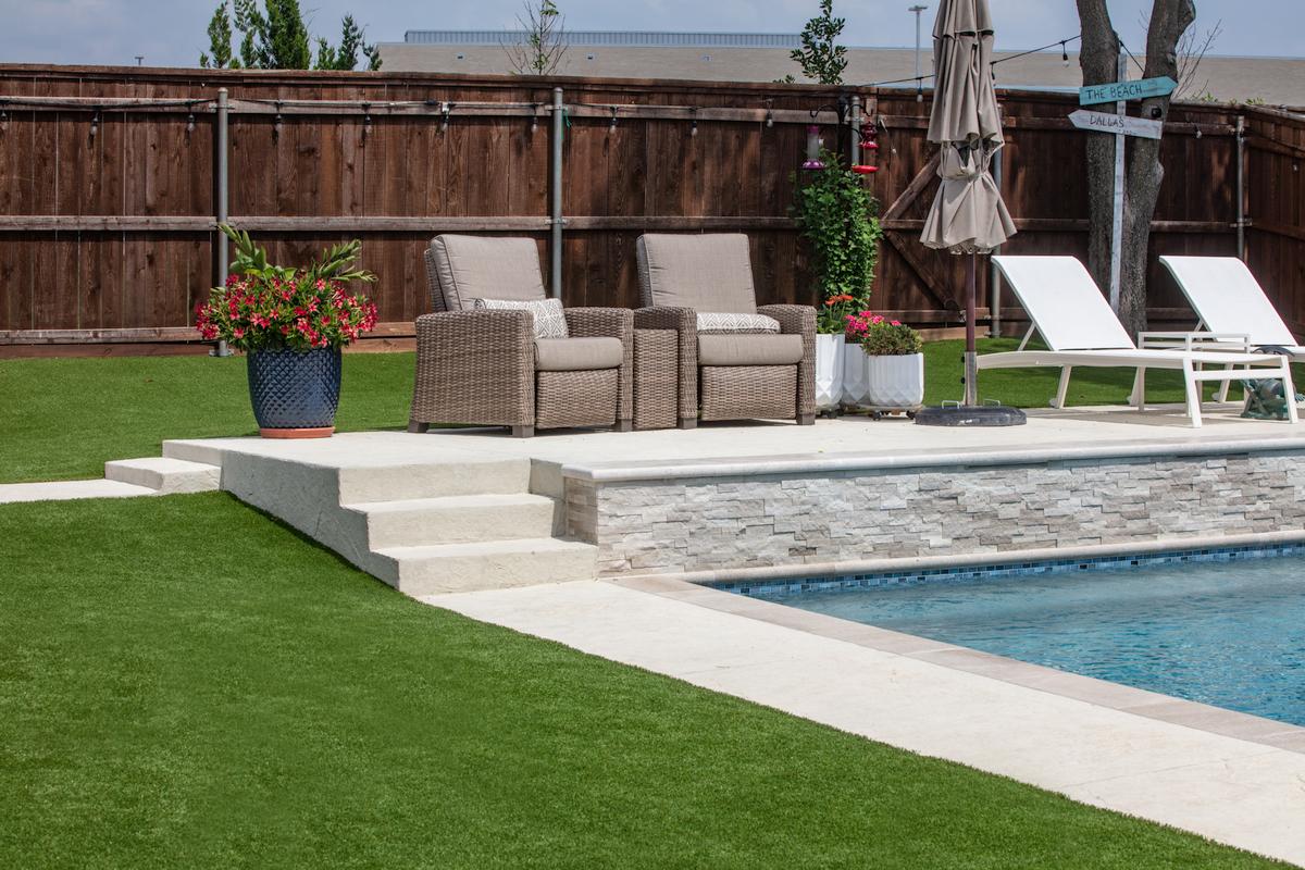 Backyard Pool Artificial Grass