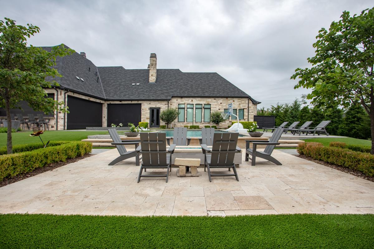 Backyard Pool and Stone Deck