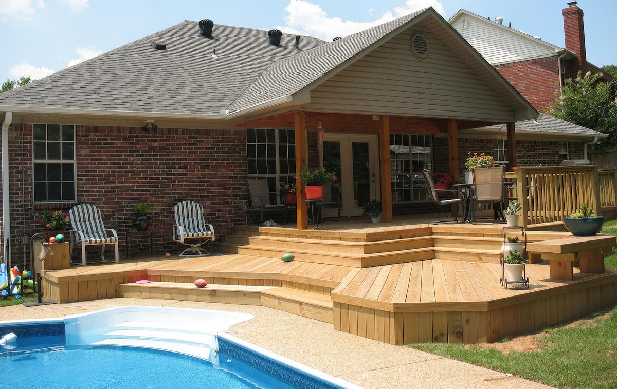 Pool With Multi Level Deck